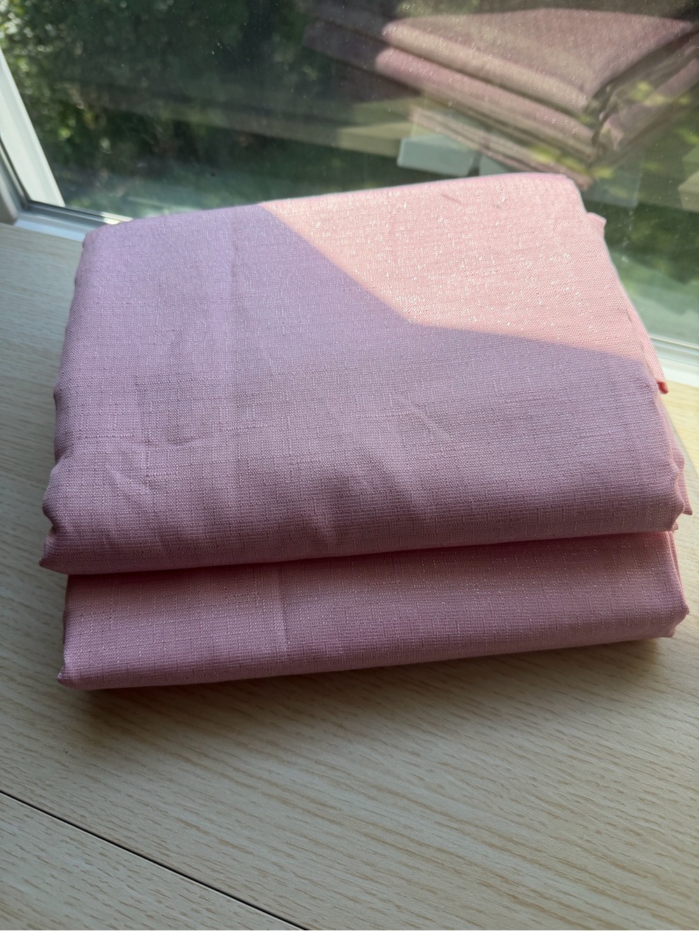 2 Panels -84x37 Soft Pink Curtains Set